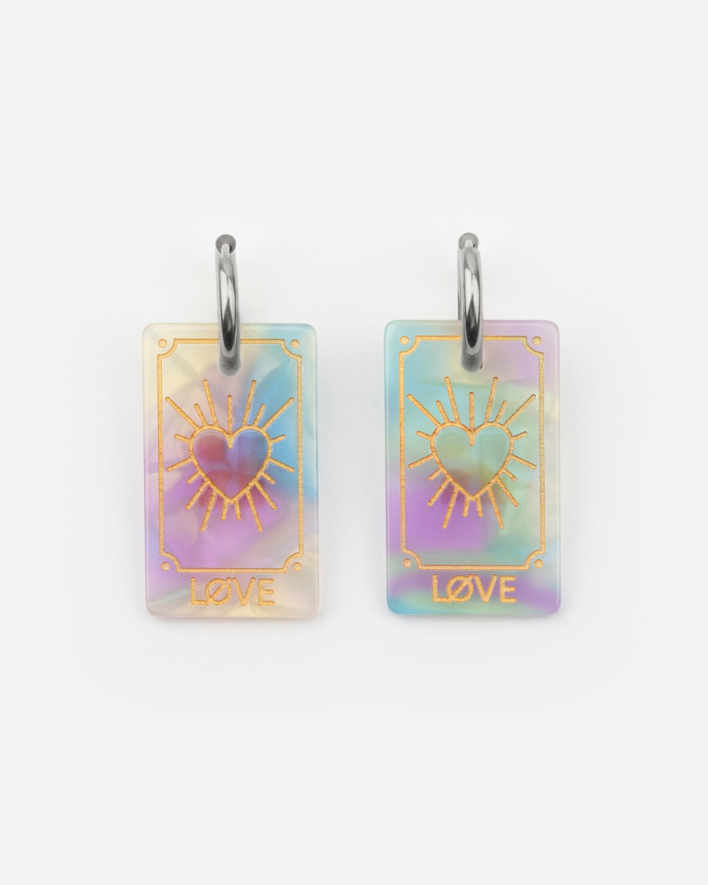 Boucles d'oreilles CARTE DE TAROT - Sirène -