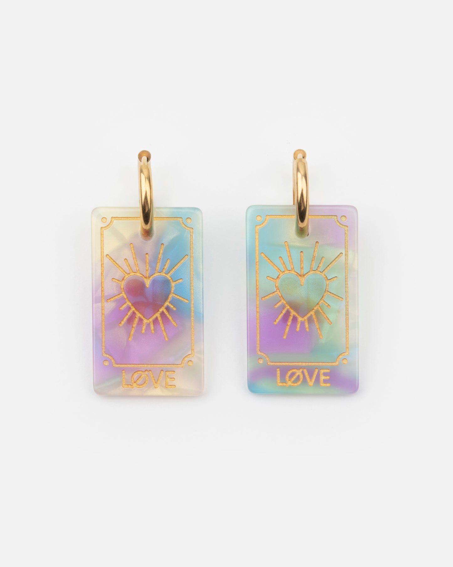 Boucles d'oreilles CARTE DE TAROT - Sirène -