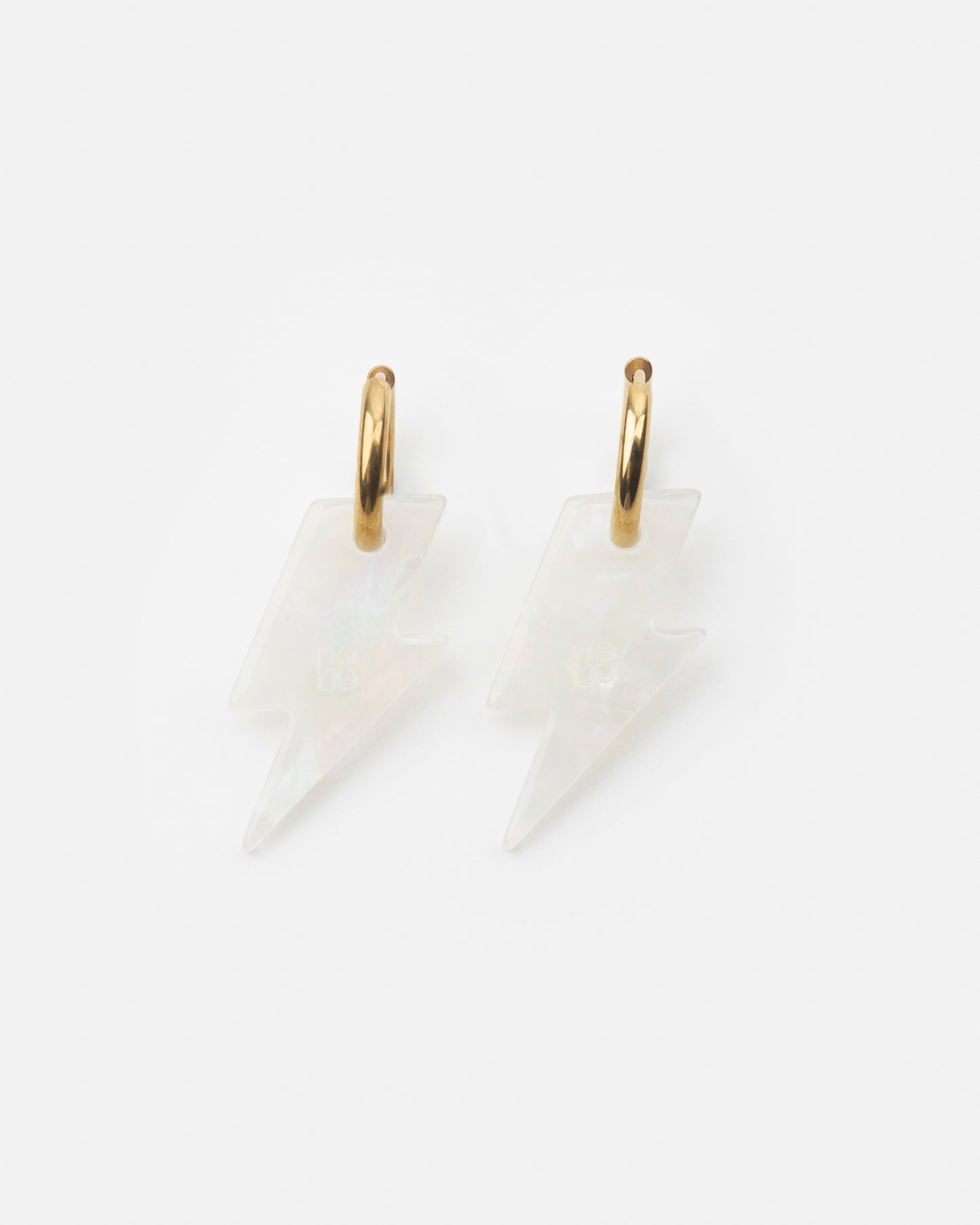 Boucles d'oreilles ÉCLAIR - Irisé Blanc -