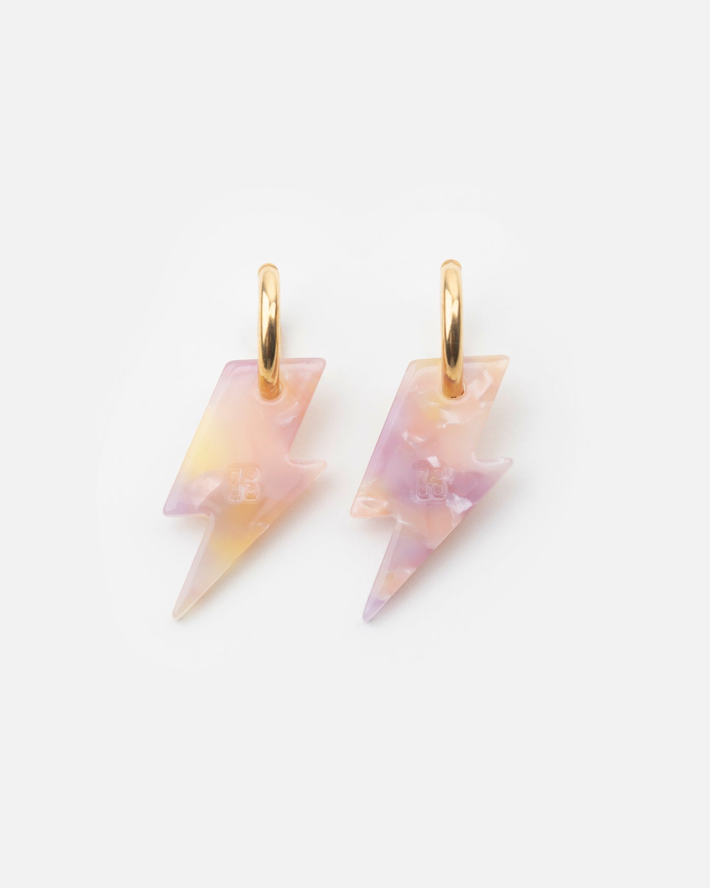 Boucles d'oreilles ÉCLAIR - Rose Orangé -
