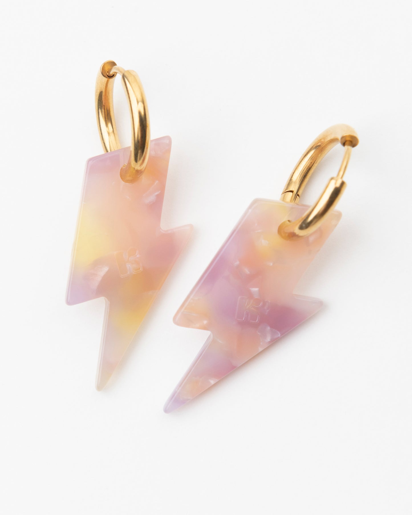 Boucles d'oreilles ÉCLAIR - Rose Orangé -