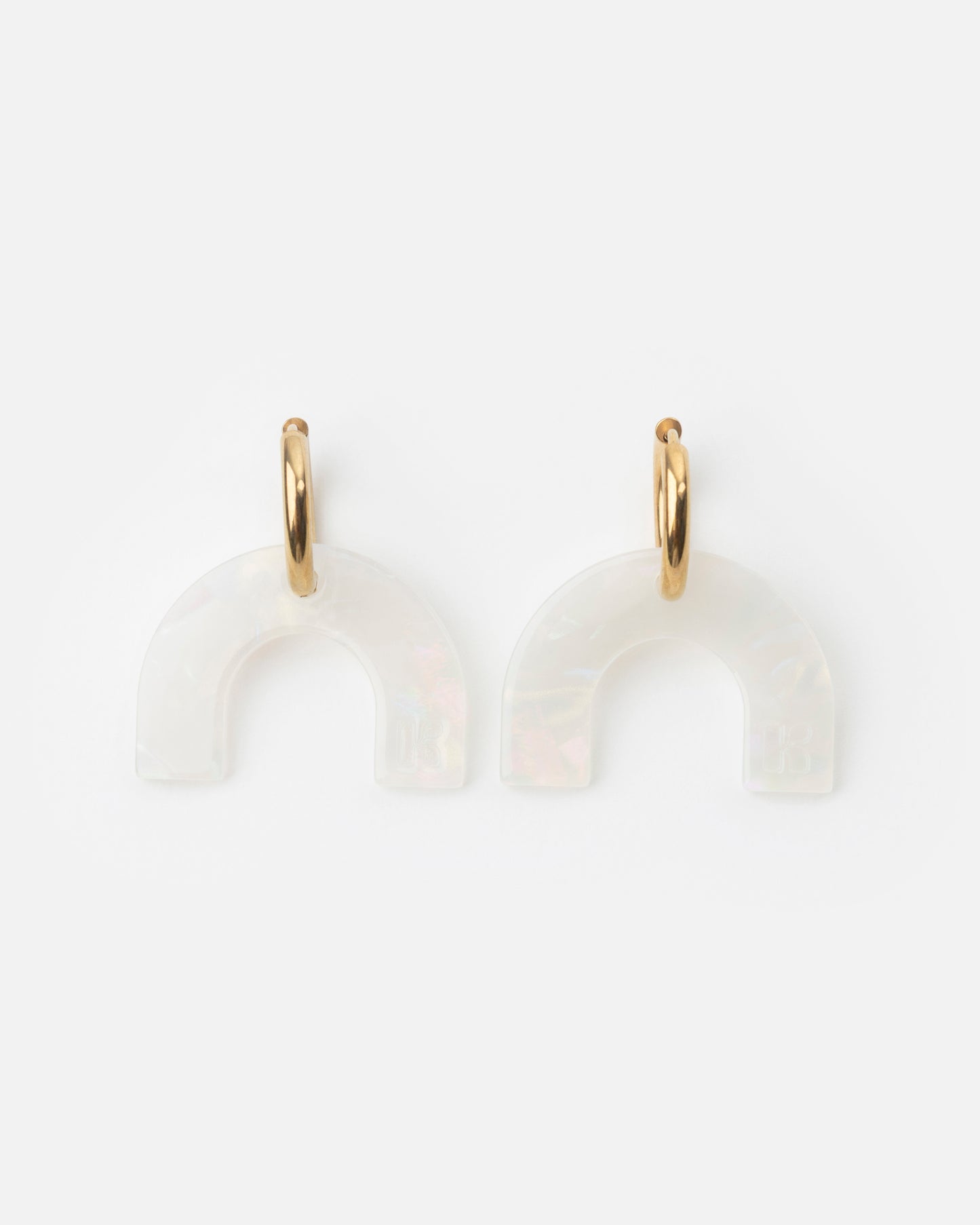 Boucles d'oreilles ARC EN CIEL - Irisé Blanc -