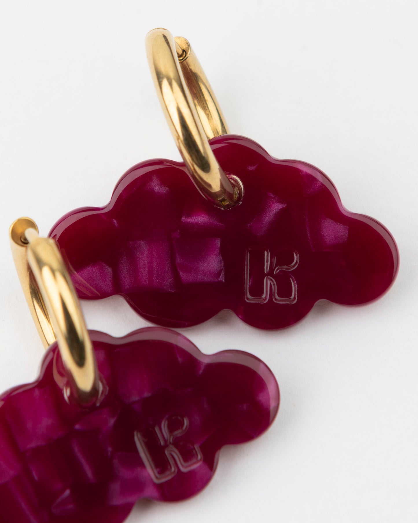 Boucles d'oreilles NUAGE - Cerise -