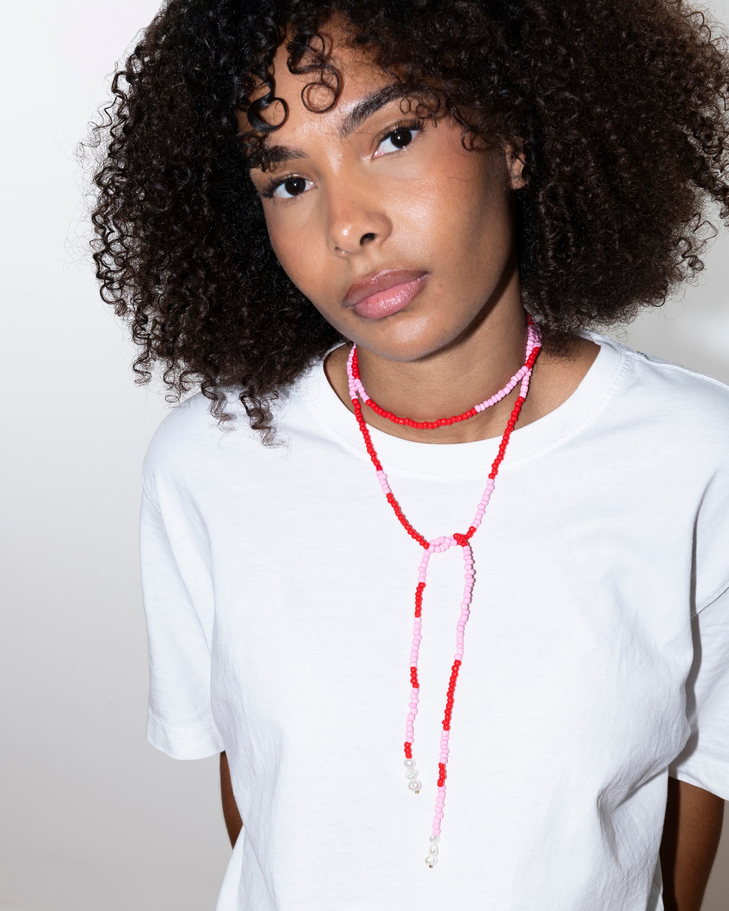 Collier SALT AND PEARLS - Rose et rouge - DROP #4