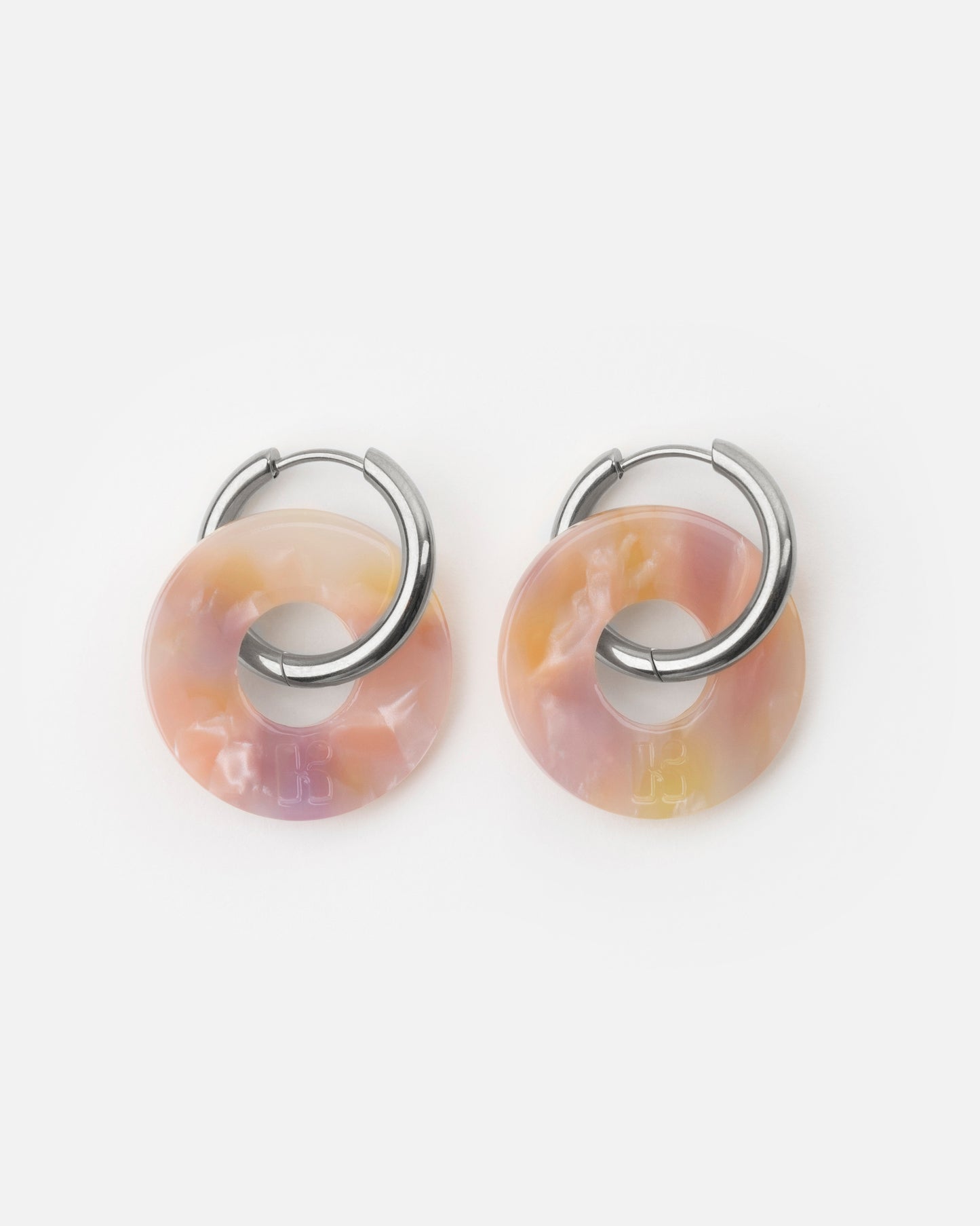 Boucles d'oreilles DONUTS - Rose Orangé -