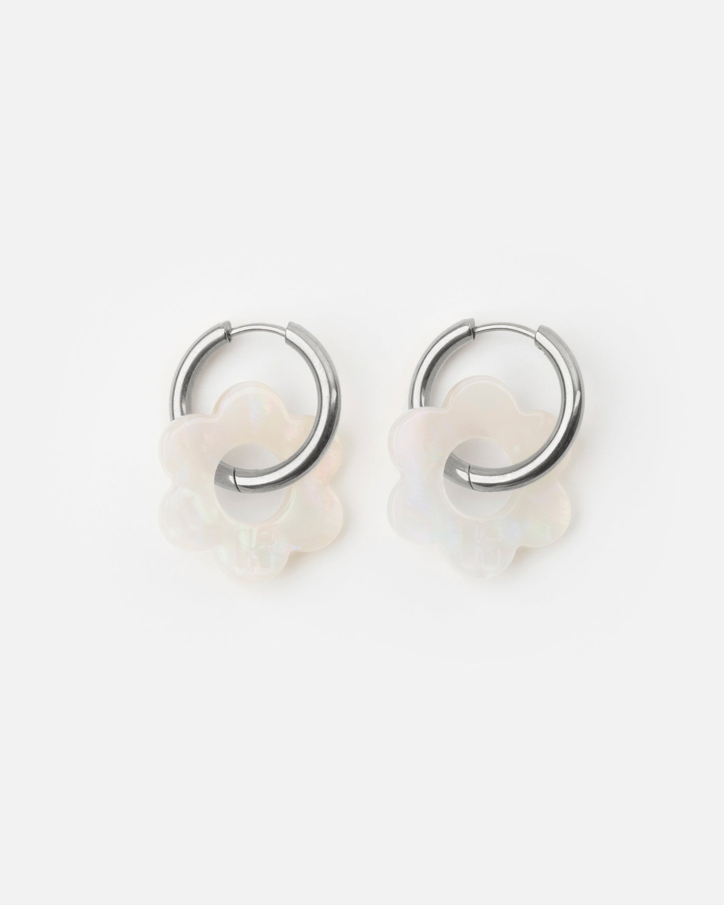 Boucles d'oreilles BABY FLEURETTE - Irisé Blanc -