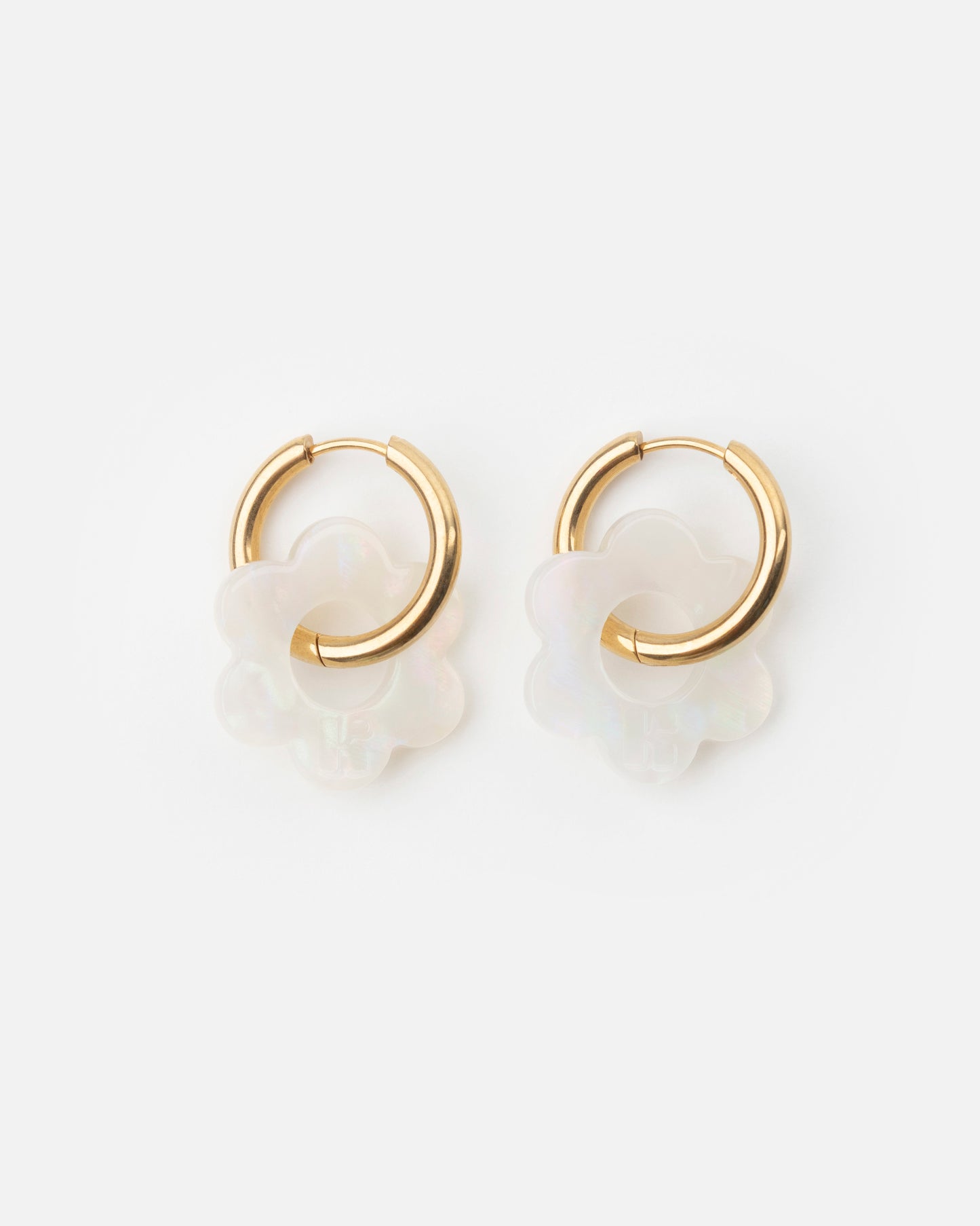 Boucles d'oreilles BABY FLEURETTE - Irisé Blanc -
