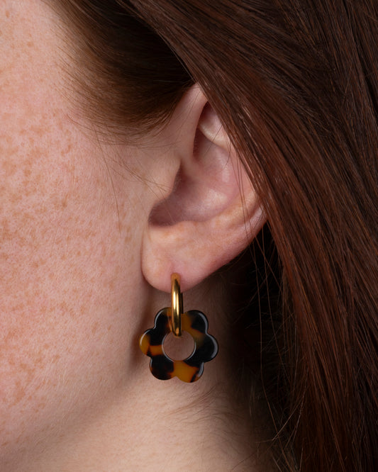 Boucles d'oreilles BABY FLEURETTE - Écaille -