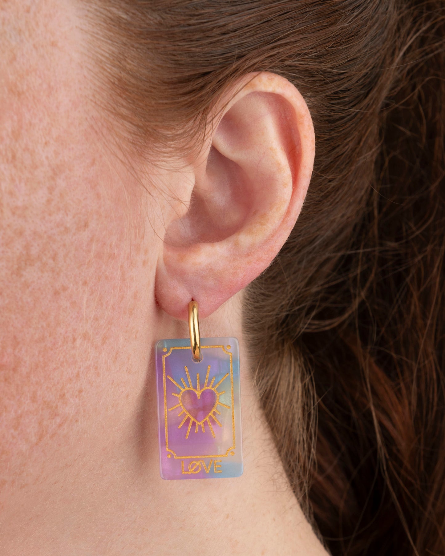 Boucles d'oreilles CARTE DE TAROT - Sirène -