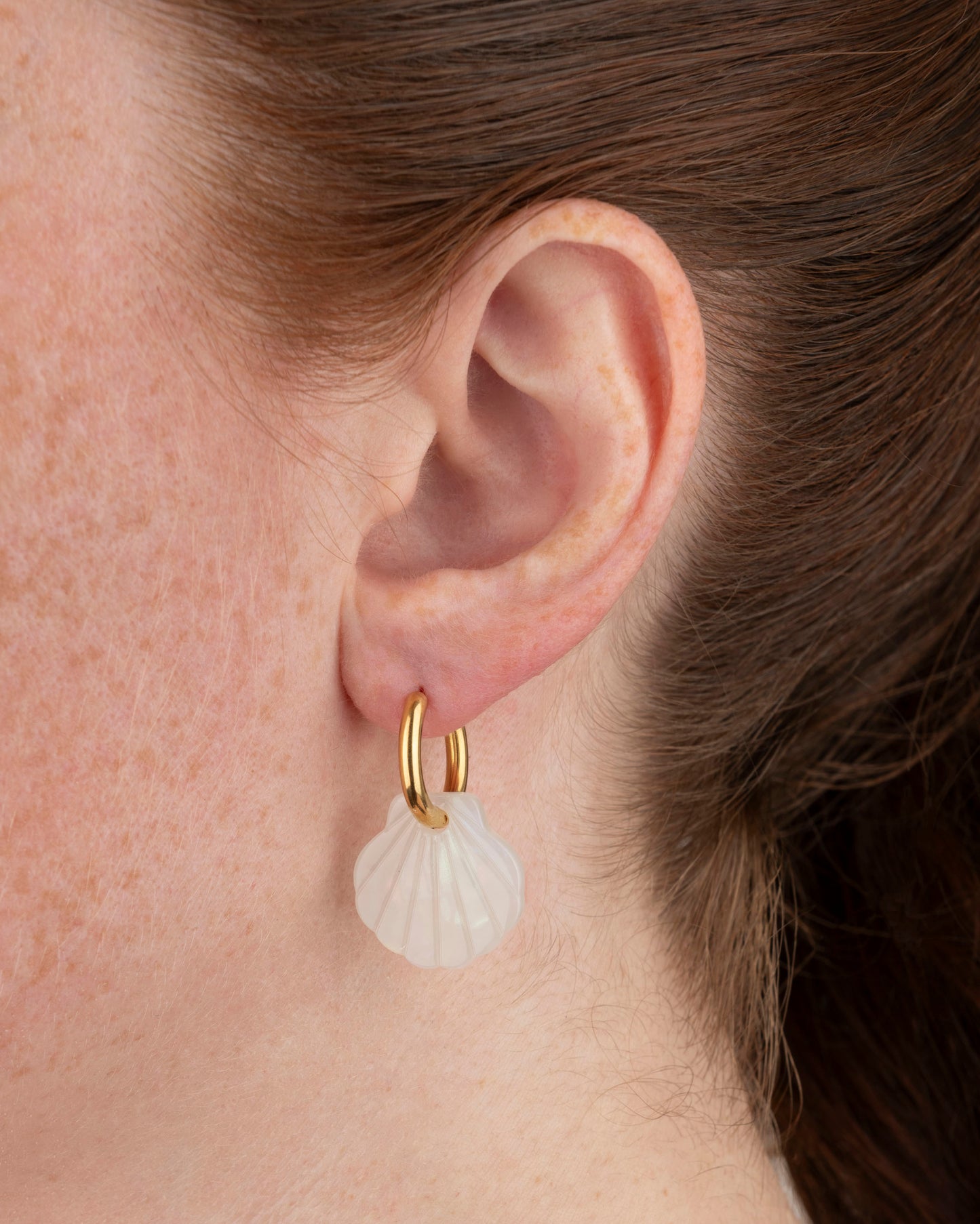 Boucles d'oreilles BABY MERMAID - Irisé Blanc -